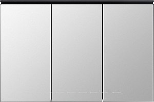 Зеркальный шкаф De Aqua Алюминиум 261762 120 черный купить в интернет-магазине сантехники Sanbest