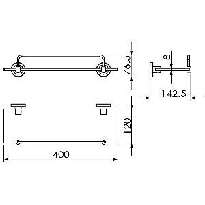 Полка Langberger Burano 11051D купить в интернет-магазине сантехники Sanbest