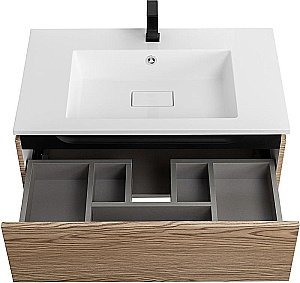 Тумба с раковиной Cezares Slider 80 SLIDER-800-1C-SO-RT дуб тангент для ванной в интернет-магазине Sanbest