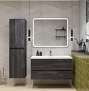 Тумба с раковиной Art&Max Family-M 100 подвесная, железный камень для ванной в интернет-магазине Sanbest