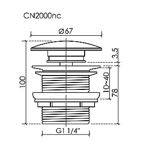 Донный клапан для раковины Ceramica Nova CN2000NC белый купить в интернет-магазине сантехники Sanbest