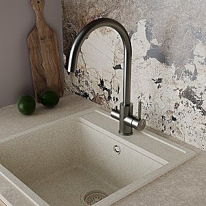 Смеситель для кухни Oliveeka KS OL-458022-BGM оружейная сталь матовая купить в интернет-магазине сантехники Sanbest