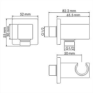 Гигиенический душ WasserKRAFT Wiese 8400 A8451.186.239.215 оружейная сталь купить в интернет-магазине сантехники Sanbest