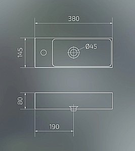 Раковина подвесная Gid Suspendido 38 N9271 61128L белая купить в интернет-магазине Sanbest