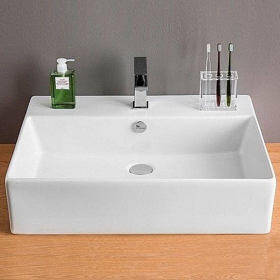 Раковина Artceram Quadro 65 QUL003 01 00 белая купить в интернет-магазине Sanbest