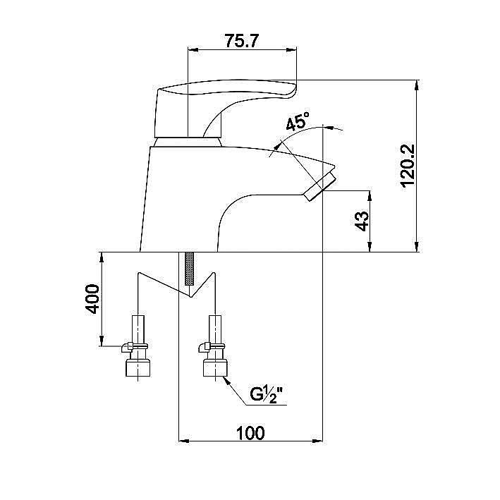 Смеситель для раковины Timo Uta 0091F купить в интернет-магазине сантехники Sanbest