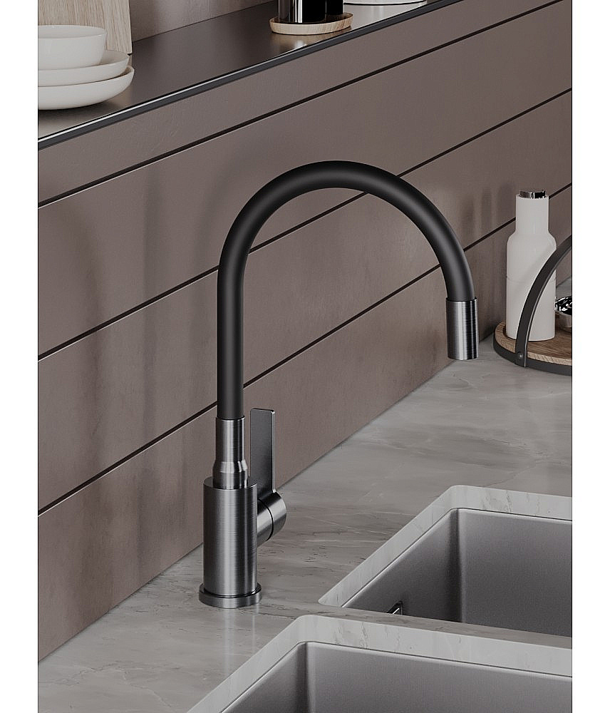 Смеситель для кухни Agger Easy A3100555 оружейная сталь матовая купить в интернет-магазине сантехники Sanbest