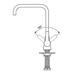 Смеситель для кухни Vidima Uno BA242AA купить в интернет-магазине сантехники Sanbest