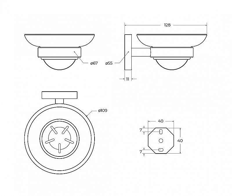Мыльница Cezares RELAX-SODS-NOP черная матовая купить в интернет-магазине сантехники Sanbest