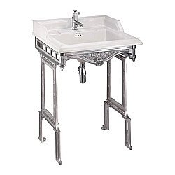 Консоль с раковиной Burlington Classic B15 1TH полированный алюминий для ванной в интернет-магазине сантехники Sanbest