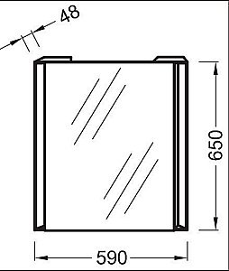 Зеркало с подсветкой Jacob Delafon REVE EB575-NF 59 в ванную от интернет-магазине сантехники Sanbest
