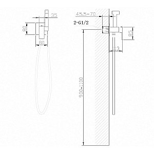 Гигиенический душ ABBER Daheim AF8226W белый матовый купить в интернет-магазине сантехники Sanbest