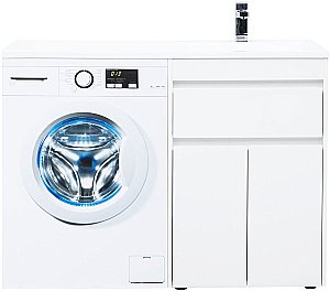 Тумба с раковиной Aquanet Токио 237745 120 белый для ванной в интернет-магазине Sanbest