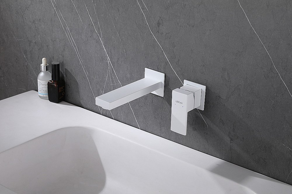 Смеситель для раковины ABBER Daheim AF8212W белый матовый купить в интернет-магазине сантехники Sanbest