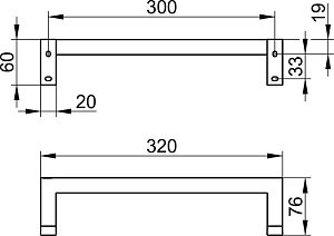 Поручень KEUCO EDITION 90 SQUARE 19107010000 хром купить в интернет-магазине сантехники Sanbest