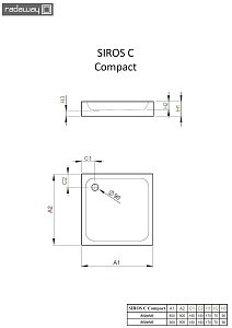 Душевой поддон Radaway Siros C Compact 90x90 купить в интернет-магазине Sanbest