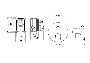 Смеситель для ванны Aquatek Бетта AQ1146CR хром купить в интернет-магазине сантехники Sanbest