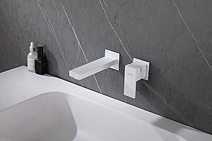 Смеситель для раковины ABBER Daheim AF8212W белый матовый купить в интернет-магазине сантехники Sanbest