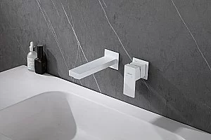 Смеситель для раковины ABBER Daheim AF8212W белый матовый купить в интернет-магазине сантехники Sanbest