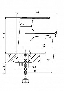 Смеситель для раковины Orange Sofi M43-021cr хром купить в интернет-магазине сантехники Sanbest