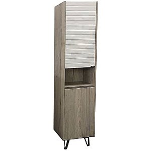 Шкаф-колонна Comforty Клеон 00-00003947 40 белый/дуб дымчатый для ванной в интернет-магазине сантехники Sanbest