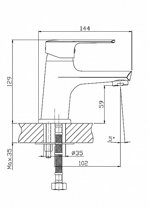 Смеситель для раковины Orange Sofi M43-021cr хром купить в интернет-магазине сантехники Sanbest