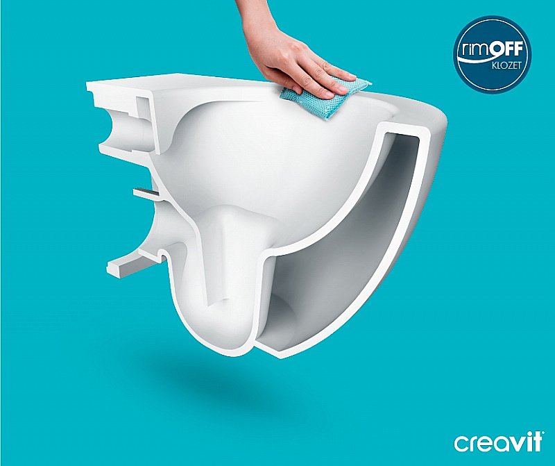 Унитаз подвесной CREAVIT FREE FE320-11CB00E белый, безободковый купить в интернет-магазине Sanbest