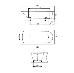 Стальная ванна Kaldewei Saniform Plus 375-1 180х80 Antislip купить в интернет-магазине Sanbest