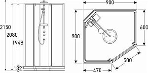 Душевая кабина IDO Showerama 10-5 Comfort 90x90 купить в интернет-магазине Sanbest