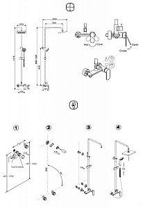 Душевая система Bravat OPAL F9125183CP-A-RUS купить в интернет-магазине сантехники Sanbest