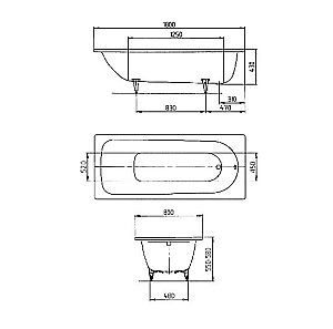 Ванна стальная Kaldewei Saniform Plus 375-1 180х80 112830003001 Antislip белый купить в интернет-магазине Sanbest