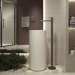 Смеситель для раковины Vincea Rim VFBF-2R1GM вороненая сталь купить в интернет-магазине сантехники Sanbest