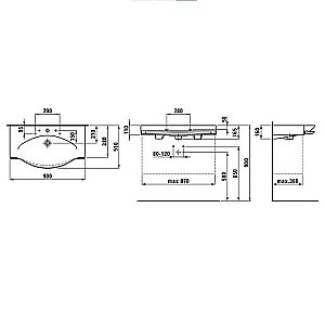 Раковина Laufen Palace 8.1270.2.000.104.1 белая купить в интернет-магазине Sanbest