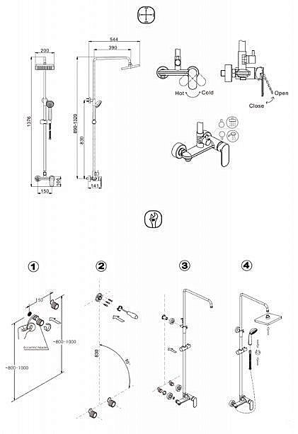 Душевая система Bravat OPAL F9125183CP-A-RUS купить в интернет-магазине сантехники Sanbest