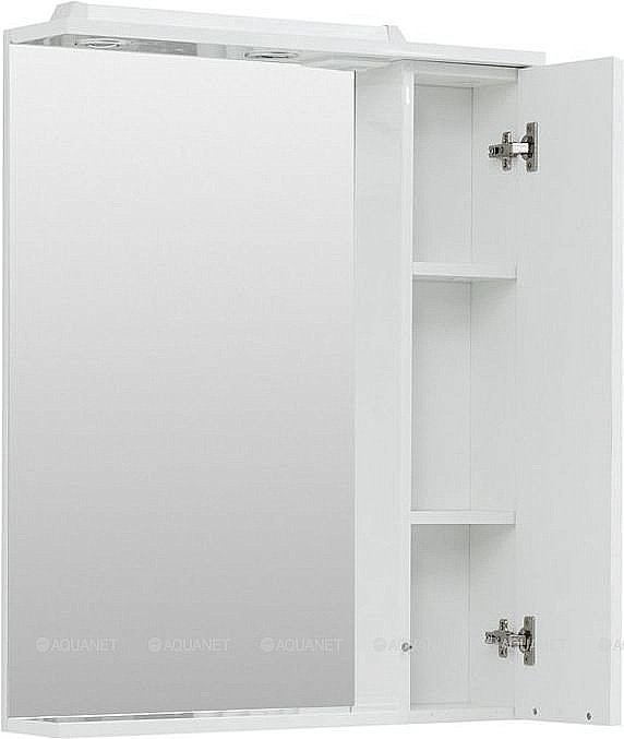 Зеркало со шкафом Aquanet Гретта 70 белый в ванную от интернет-магазине сантехники Sanbest