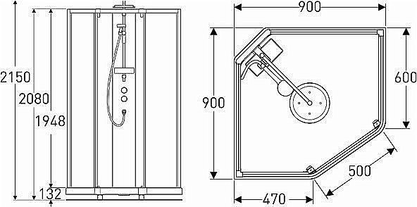 Душевая кабина IDO Showerama 10-5 Comfort 90x90 купить в интернет-магазине Sanbest