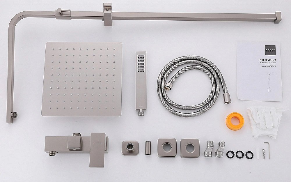 Душевая система ABBER Daheim AF8220SPL сатин купить в интернет-магазине сантехники Sanbest