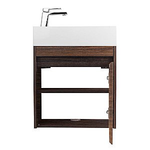 Тумба с раковиной Art&Max Family-M-500-1D-SO-BO/AM-LAV-500-MR-Mini Дуб бурбон для ванной в интернет-магазине Sanbest