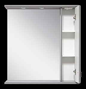 Зеркало со шкафом Misty Лувр 65 П-Лвр03065-1504 серый в ванную от интернет-магазине сантехники Sanbest