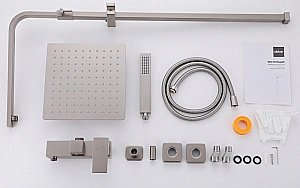 Душевая система ABBER Daheim AF8220SPL сатин купить в интернет-магазине сантехники Sanbest