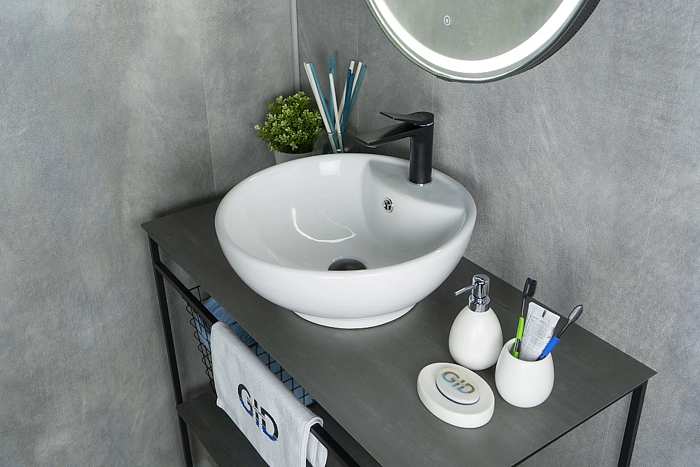 Раковина накладная Gid Esfera 45 N9001 51101 белая купить в интернет-магазине Sanbest
