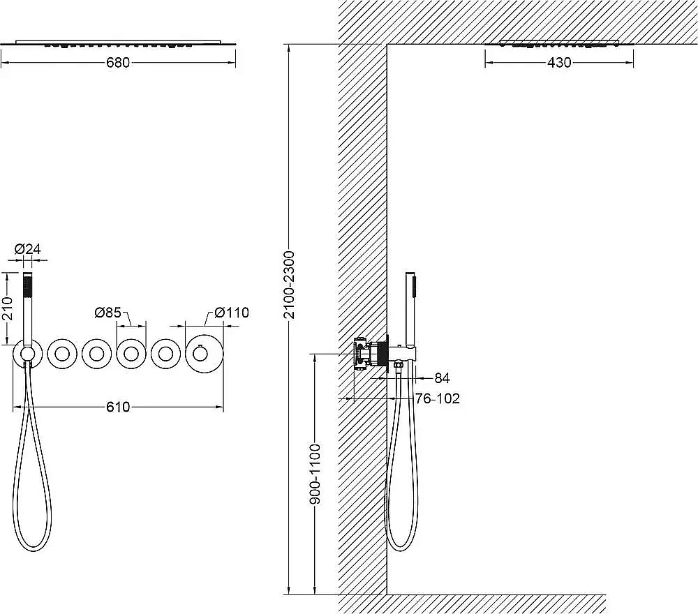 Душевая система Timo Saona SX-2319/00SM хром купить в интернет-магазине сантехники Sanbest