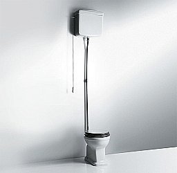 Унитаз SIMAS Londra LO901 с высоким бачком, белый/хром купить в интернет-магазине Sanbest