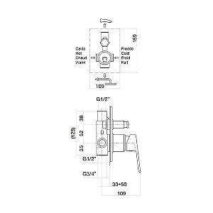 Смеситель для душа Webert Sax Evolution SE860101015 хром купить в интернет-магазине сантехники Sanbest