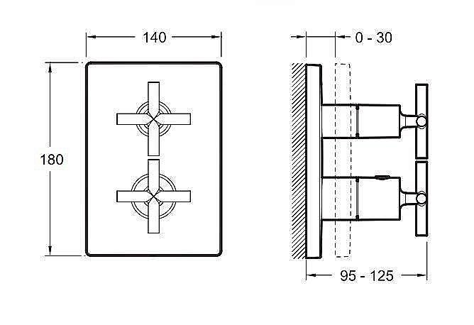 Встраиваемый смеситель для душа Jacob Delafon MODULO E75395-CP купить в интернет-магазине сантехники Sanbest