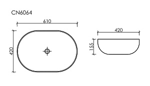 Раковина Ceramica Nova Element CN6064 белая купить в интернет-магазине Sanbest