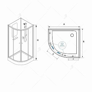 Душевая кабина RGW Andaman AN-208 90х90 купить в интернет-магазине Sanbest