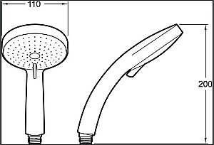 Душевая лейка Jacob Delafon CITRUS E12914-CP купить в интернет-магазине сантехники Sanbest