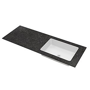 Столешница из натурального мрамора с раковиной Vincea Luxe VWTB-4LX140VB черный Versace купить в интернет-магазине Sanbest