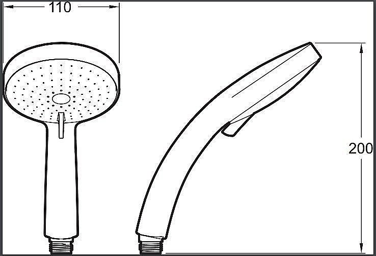 Душевая лейка Jacob Delafon CITRUS E12914-CP купить в интернет-магазине сантехники Sanbest